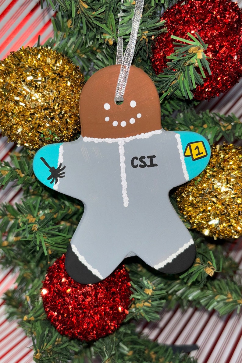 Tyvek Gingerbread Ornament- Crime Scene- Crime Scene Ornament- Crime ...