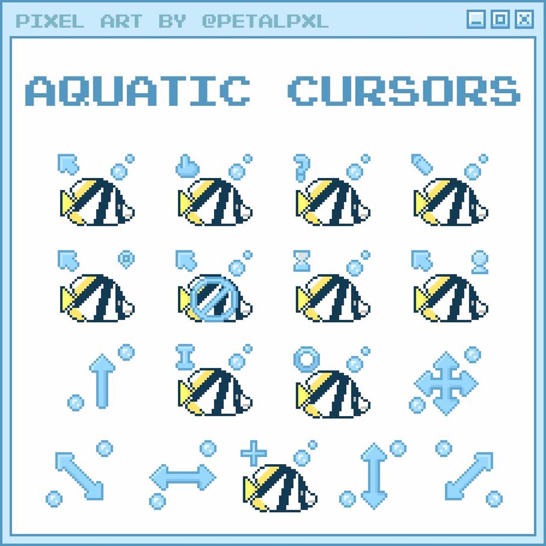 Animated Aquatic Cursors for PC - Windows Only - Frutiger Aero Cursor ...
