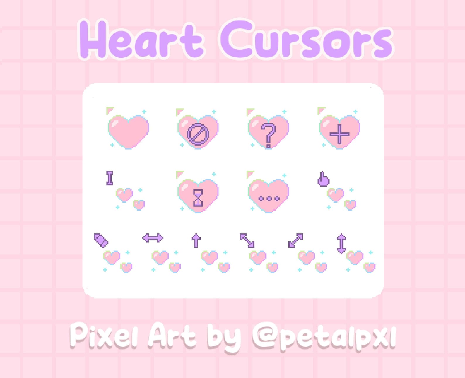 14 Cute Animated Mouse Cursors (windows Only) - Pink Heart Cursor Pack ...