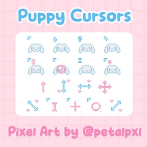 17 Animated Puppy Cursors for PC - Windows Only - Custom Pink Mouse Cursor Pack - Kawaii Pixel Art Cursors - Cute Animated Mouse Cursors