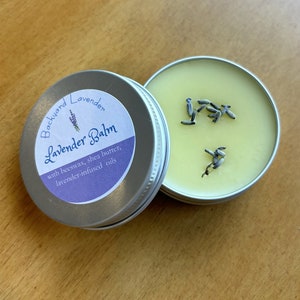 Lavender Balm Handcrafted Natural Salve With Lavender-Infused Oil Beeswax Vitamin E