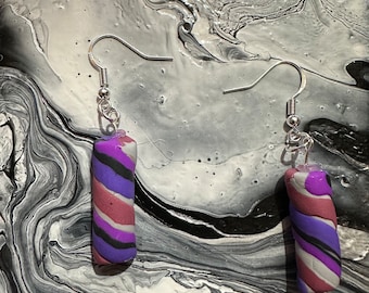 Hand made, with love, clay earrings