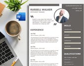 Creative CV/Resume Template + Cover Letter and References List in A4 Word Doc Format