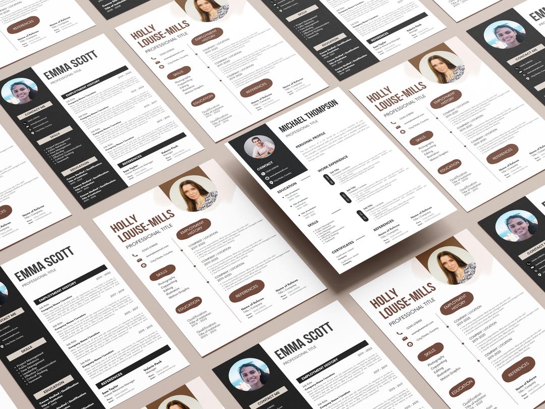 Resume/cv Template Bundle With Cover Letter Templates | Fully ...