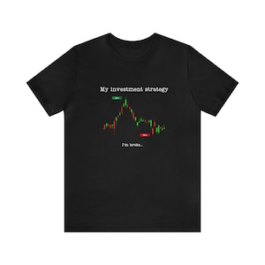 Compre camisa engraçada com gráfico de velas para investimento em ações, venda alta e baixa, várias cores