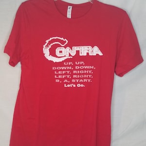 Contra NES Red tshirt Mens Shirt Nintendo Gamer