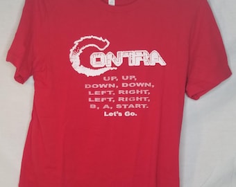 Contra NES Red Tshirt Herren Shirt Nintendo Gamer