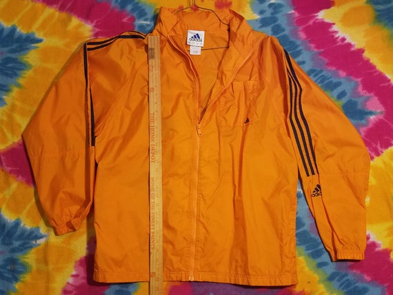 Adidas Mens Large Vintage Windbreaker Orange Ligh… - image 1