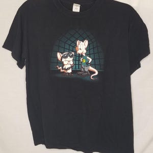 Pinky and the Brain Black T shirt L unisex