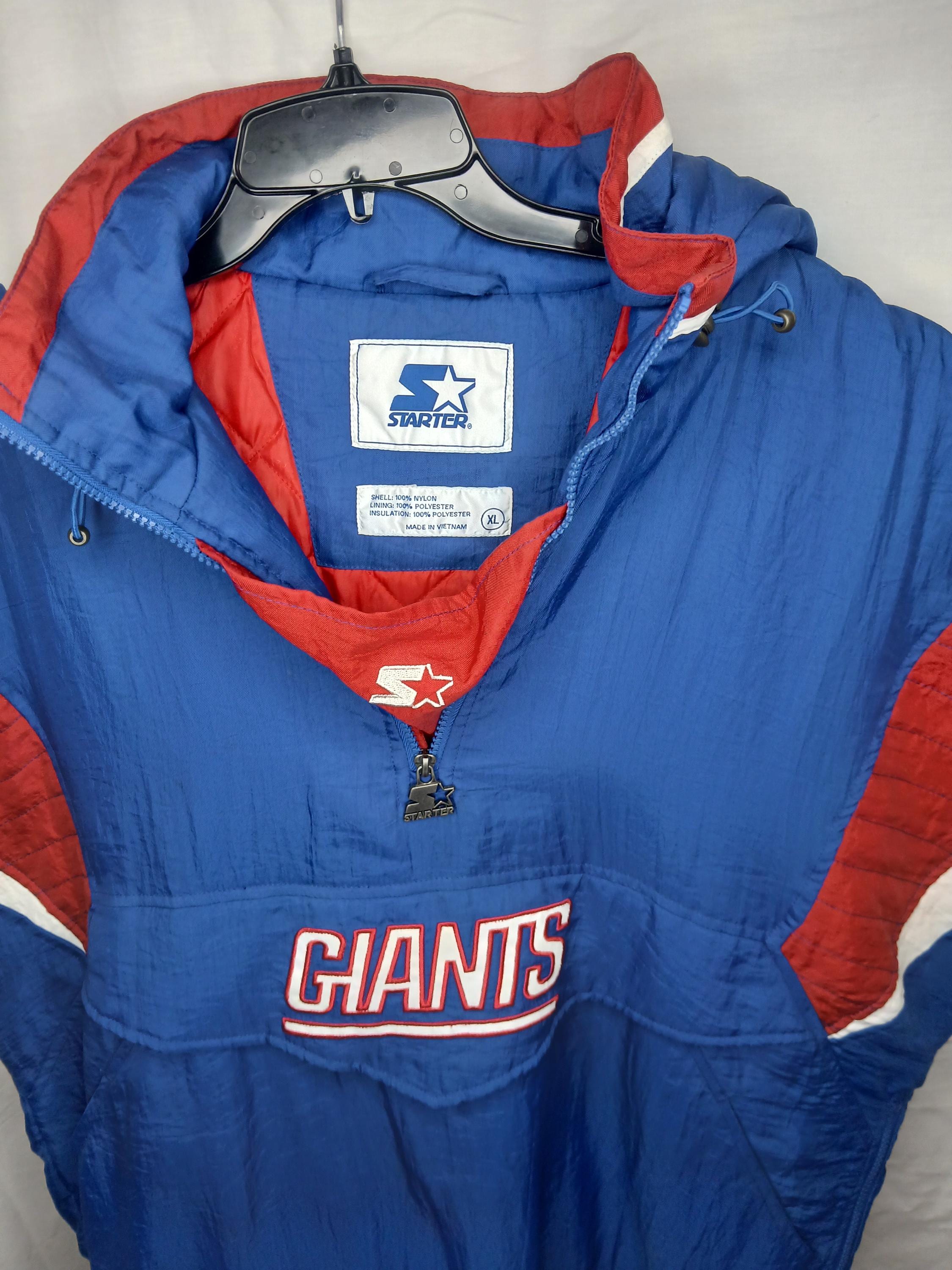 Vintage New York Giants Starter Jacket – 90s NFL Pullover XL