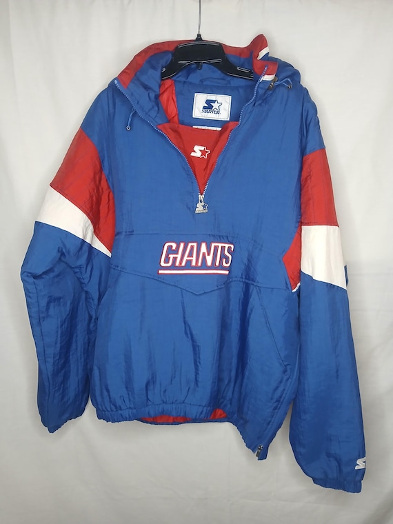 Vintage New York Giants Starter Jacket – 90s NFL Pullover XL