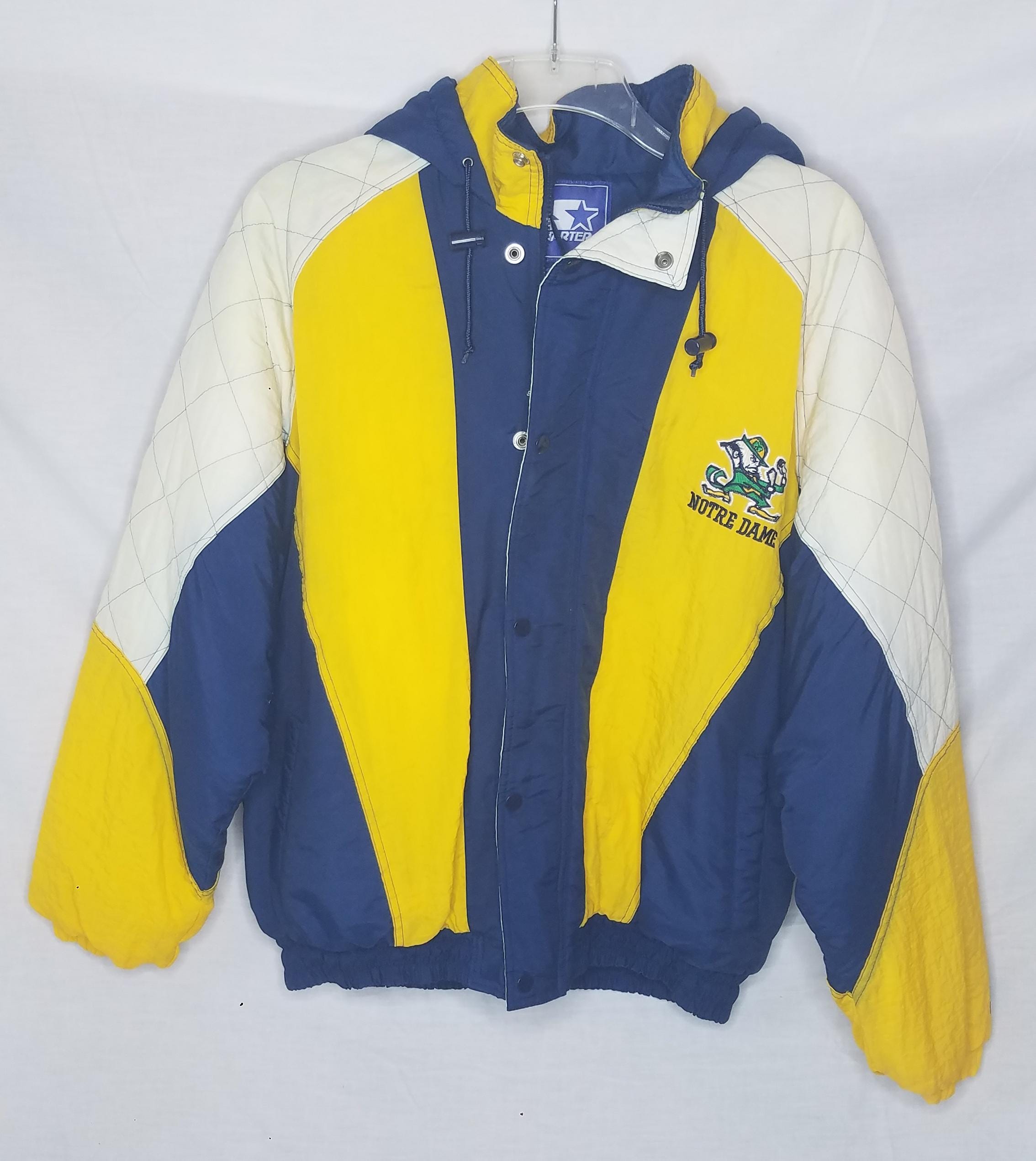 Notre Dame Fighting Irish Starter Jacket NFL Vintage Mens L Full