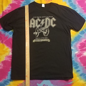 ACDC British Tour &#39;82 Black T shirt Rocker XL Vintage Clean
