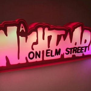 Nightmare on Elm Street Logo Lightbox: 3D-Printed Horror Decor