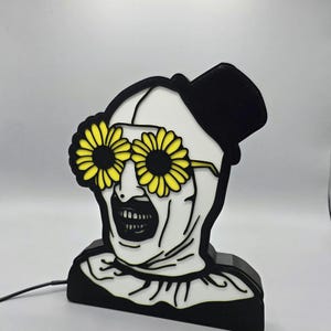 3D-Printed Terrifier Lightbox | Horror Collectibles, Halloween Decor, Scary Movie Memorabilia, Horror Movie Decor