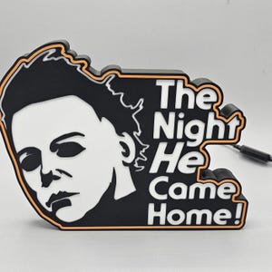 Halloween Michael Myers Desk Lamp | Ultimate Horror Decor | 3D Print | Light Box