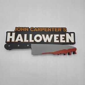 Halloween Messerständer - John Carpenters Halloween Movie Prop Display | Horror Memorabilia Shelf Decor & Sammlerstück