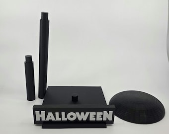 Halloween Mask Stand | 3D Printed Display | Horror Movie Shelf Decor | Michael Myers Collectible