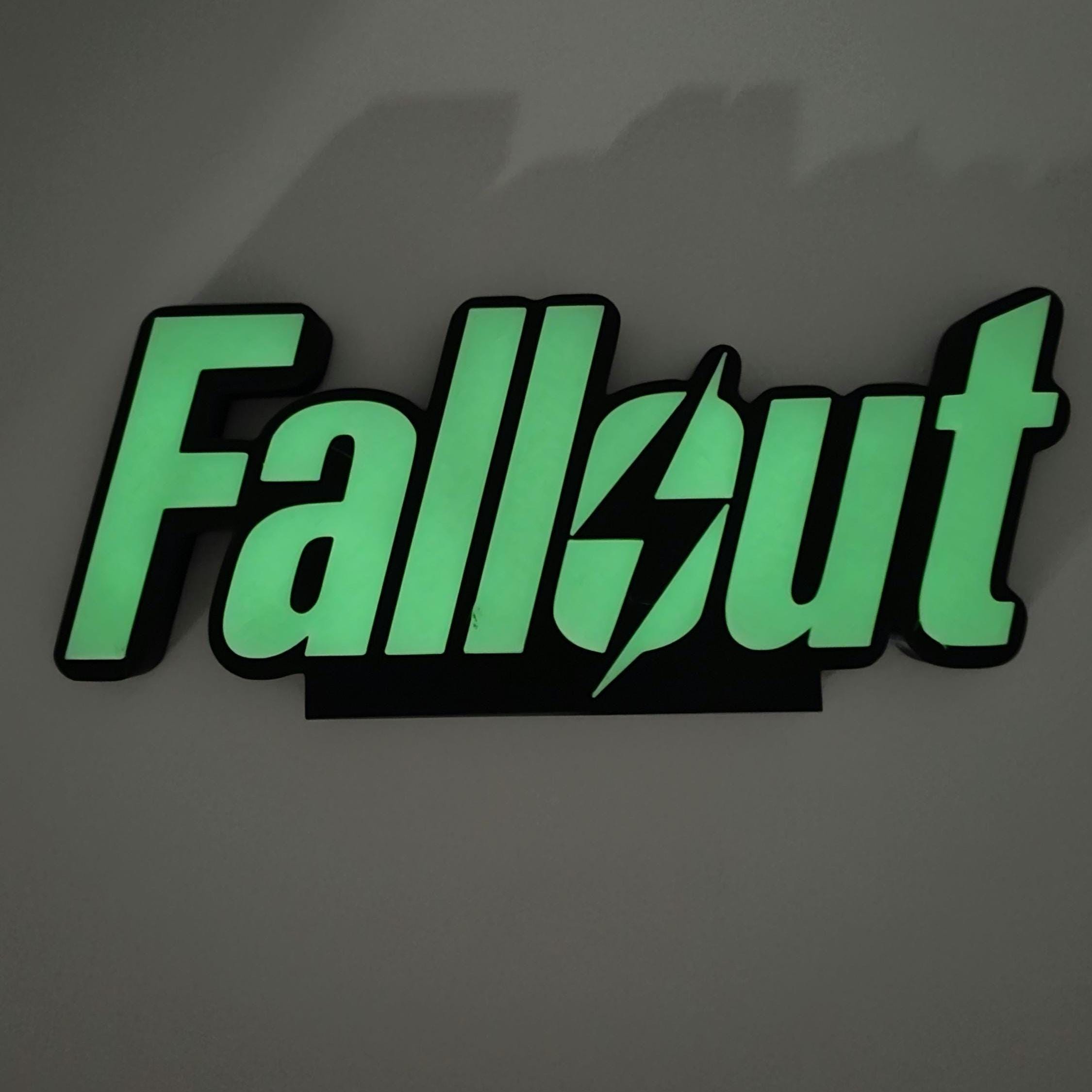 Fallout Symble Fallout Glowing 3D Printed Sign – Retro Gaming Room Style Wall Art - Etsy
