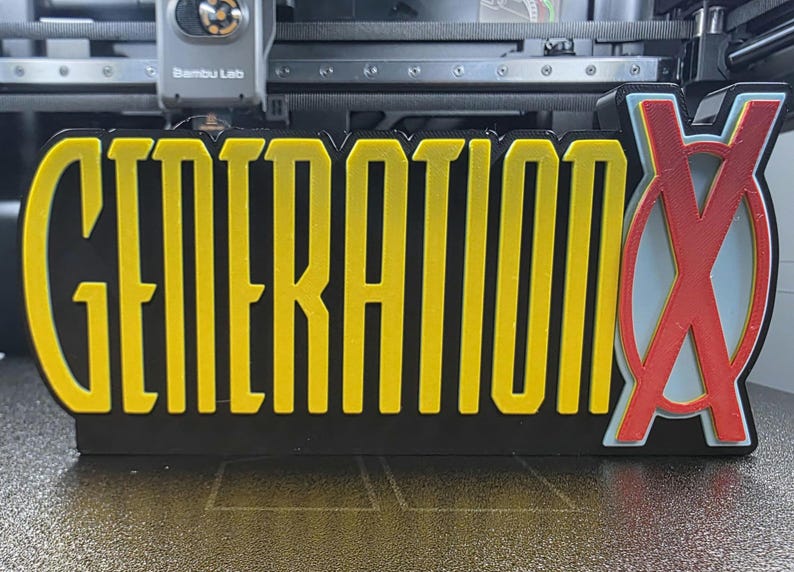 3D Printed Generation X Logo | Comic Book Decor - Etsy Canada