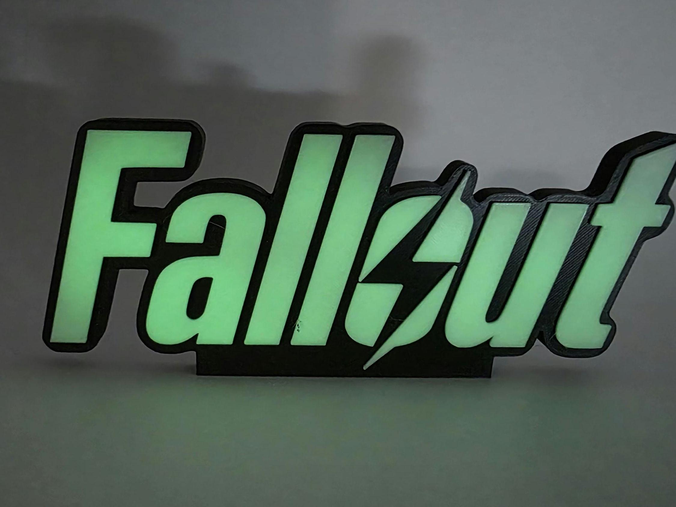 Fallout Glowing 3D Printed Sign – Retro Gaming Room Style Wall Art - Etsy
