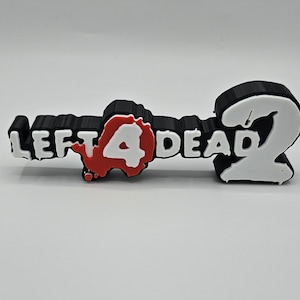 Soporte con el logotipo de Left 4 Dead 2: decoración gamer impresa en 3D