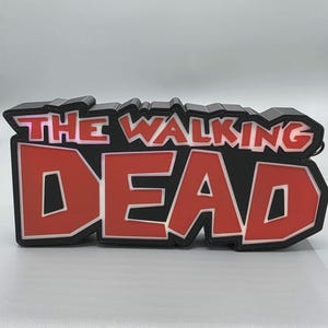 The Walking Dead Custom Horror Decor LED Light Sign for Fans & Collectors Room Accent