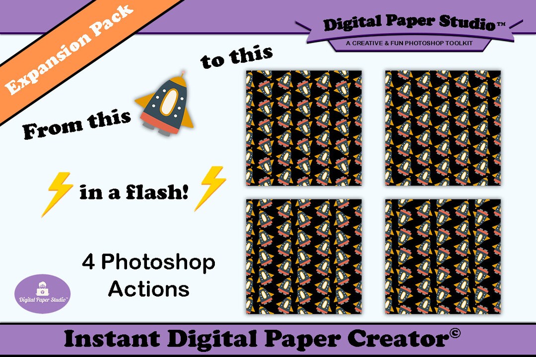 Paper Pattern Creator Machine Instant Digital Paper Creator - Photoshop Seamless Pattern Generator ...