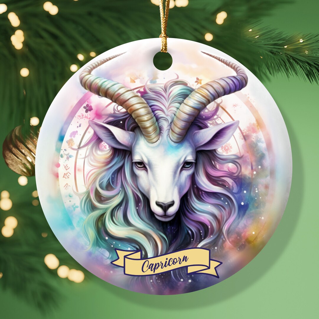 Personalized Capricorn Christmas Ornament Gift for Zodiac Lover