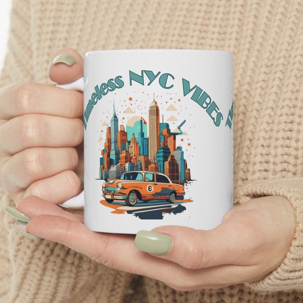 Timeless NYC Vibes New York City Mug NYC Mug I Love NYC Mug Nyc Souvenir Manhattan Skyline I Love New York City 11oz Ceramic Mug Taxi Cab