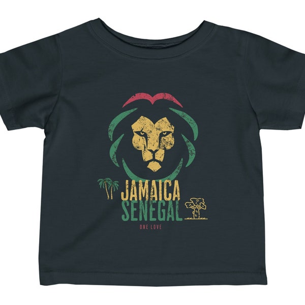 Jamaica Senegal Infant T-shirt for Child for Toddler for Baby One Love Tshirt Lion Shirt for Kids Lion Print T shirt Cadeau Sénégalais