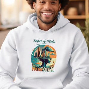 Empire of Minds New York Hoodie Empire State of Mind NYC Gift Hoody NY State Of Mind I Love NYC Passion Nyc Sweatshirt dla miłośników Nowego Jorku