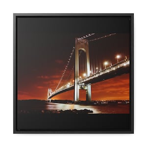 NYC Verrazano Bridge Wall Art Bridge Print Wall Decor for Office for Hotel Art New York Artist Iconic Photo Canvas Wrap Bridge NYC Art Print