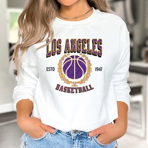 Los Angeles Lakers Basketball 1947 Shirt, Los Angeles Skyline Vintage  Clothing, Gift for Laker Lover Fan - The best gifts are made with Love