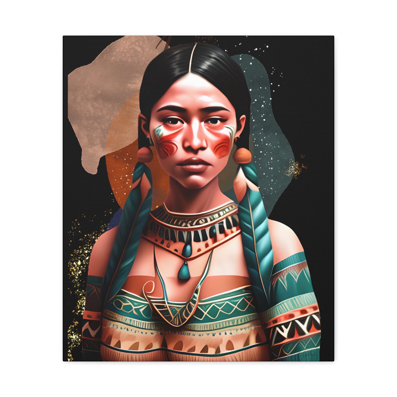 Latin Woman Canvas Artindigenous Culture Art Hispanic Culture Art