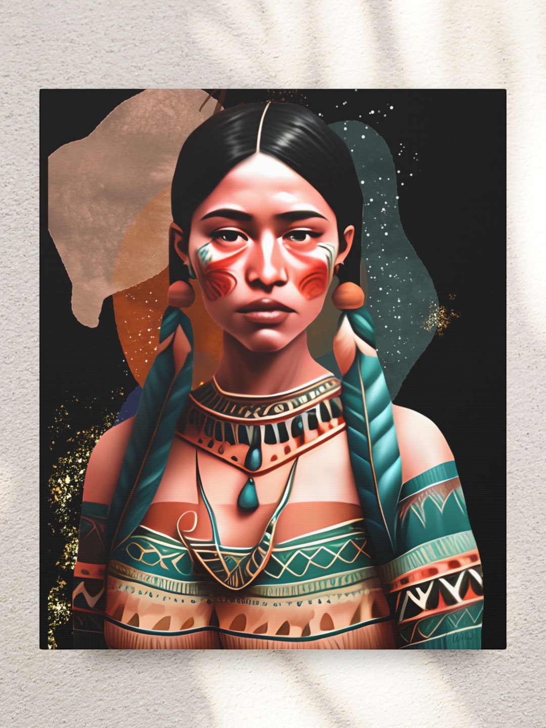 Latin Woman Canvas Art-indigenous Culture Art Hispanic Culture Art ...