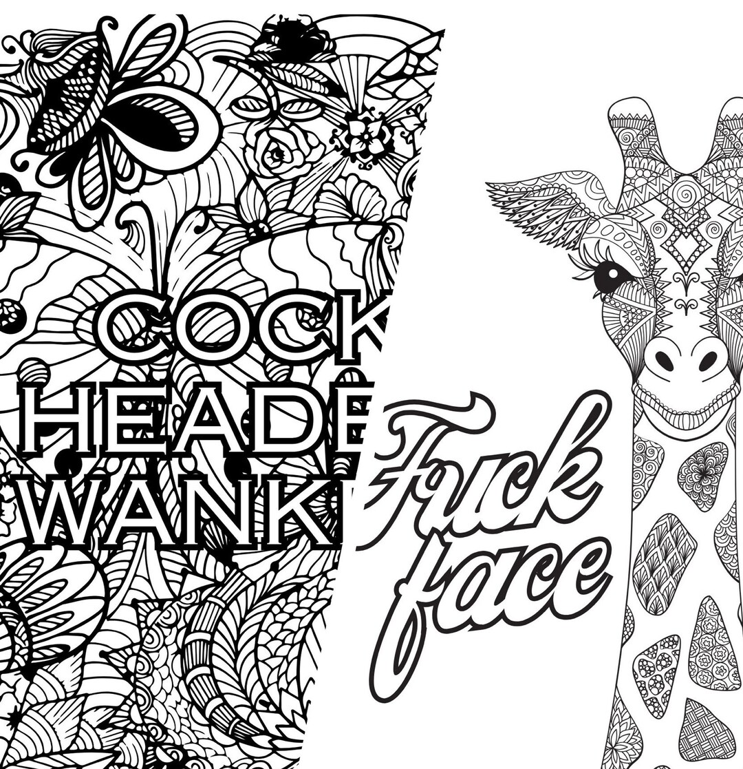 Rude Adult Colouring Sheets Etsy
