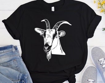 Goat Skull Shirt, GOAT T-Shirt, Goat Shirt Girl, The Goat Tee, Goat Shirt Mom Gift, Animal Lover Shirt, Farm Animal Shirt, Everyday Shirt