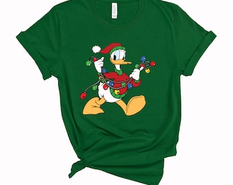 Christmas Donald Duck Shirt, Christmas Disney Shirt, Donald Duck Shirt, Family Trip Shirts, Christmas Lights Shirt, Disney Donald Duck Shirt