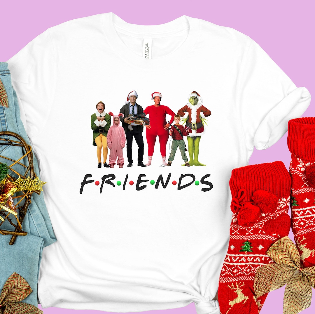 Friends Christmas Shirt, Girl Christmas Shirt, Christmas Family Shirts, Christmas Shirt Women