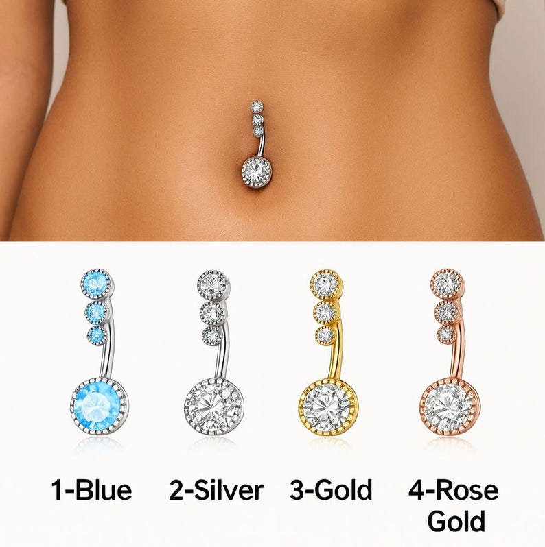 Trendy Sterling Steel Belly Button Ringtt - Etsy