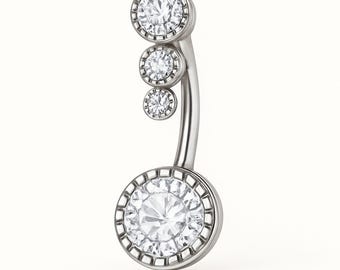 Trendy Sterling Steel Belly Button Ringtt