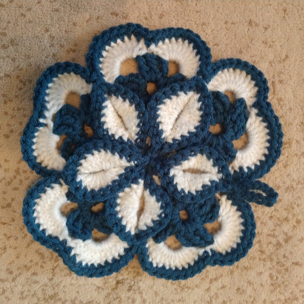 8 inch crochet trivet - hot pad