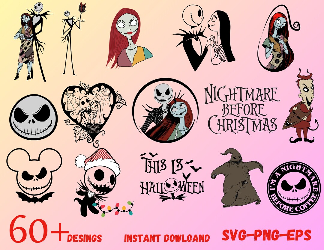 60 the Nightmare Before Christmas Svg Bundle, Night Before Christmas ...