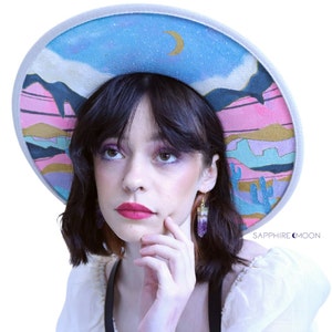 Arizona Sky Handbemalter Hut Burned Hat (Rancher Fedora Bolero)