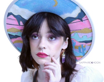 Arizona Sky Handbemalter Hut Burned Hat (Rancher Fedora Bolero)