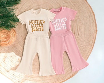 Auntie’s Little Bestie Set,Toddler Sweatshirt and Pants,Baby Gift for Aunt,Toddler Clothing Set,Auntie is My Bestie Sweatshirt,Cute Baby Set