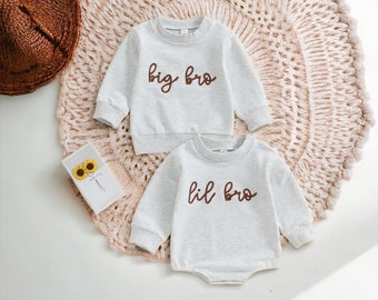 Brothers Matching Outfit,Big Brother Sweatshirt,Pregnancy Announcement,Lil Bro Romper,Brothers Sweaters,Lil Bro Outfit,Big Brother Outfit