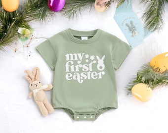 My First Easter Baby Romper,Baby Easter Outfit,Cute Easter Baby Outfits, Baby Easter Romper,1st Easter,Baby Cute Easter Romper