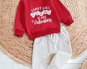 Mommy is My Valentine Set,Toddler Valentine Set,My First Valentine Outfit,Toddler Valentine Outfit,Baby Valentine Outfit,Cute Valentine Set